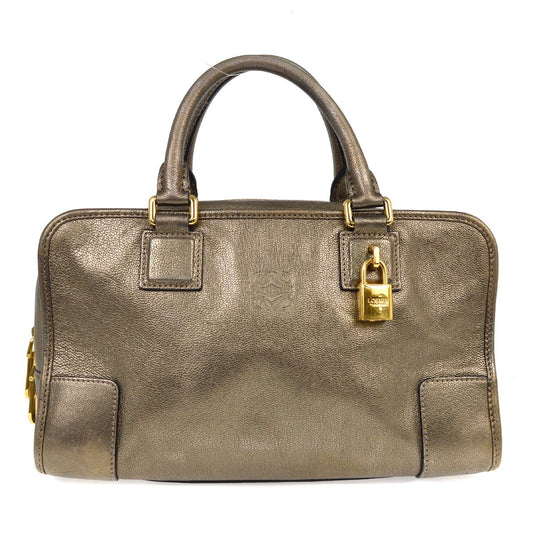 Loewe Amazona Bag Leather, GOLD, LEATHER, Handbag