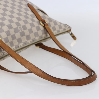 Louis Vuitton Totally Handbag Damier azur, WHITE, CANVAS, Tote bag