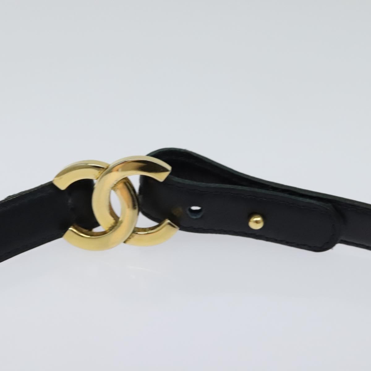 Chanel CC Belt Leather, BLACK, LEATHER, Belts