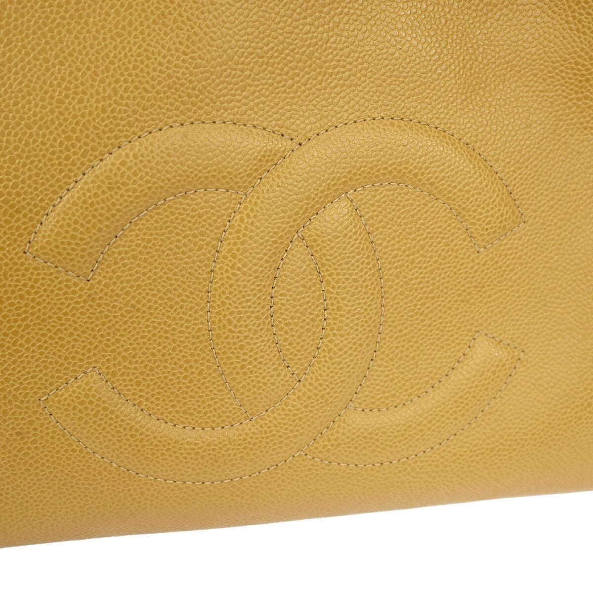 Chanel Vintage CC Front Pocket shoulder Bag Calfskin Leather, BEIGE, CALFSKIN, Shoulder bag