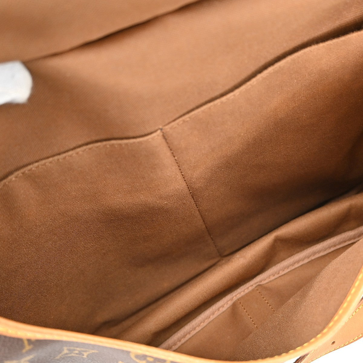 Louis Vuitton Saumur Handbag Monogram Canvas, BROWN, CANVAS, Shoulder bag