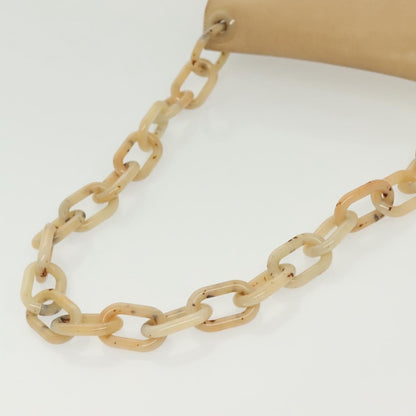 Prada Madras Shoulder Bag Leather, BEIGE, LEATHER, Shoulder bag