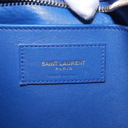 Saint Laurent Monogram Cabas Leather, BLUE, LEATHER, Handbag