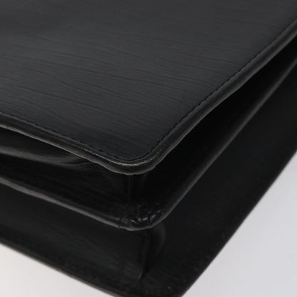 Versace Lock Flap Briefcase Leather, BLACK, LEATHER, Briefcase