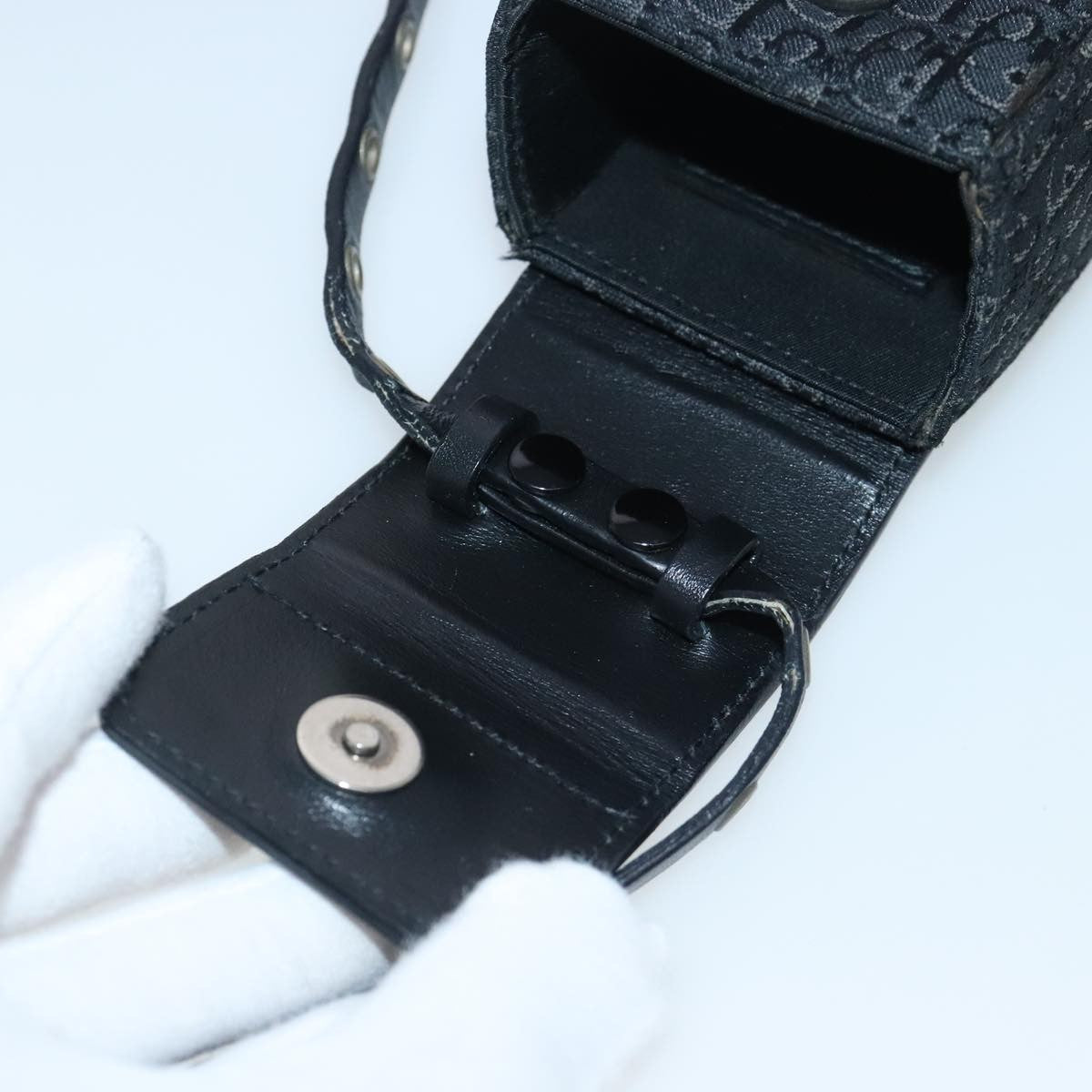 Christian Dior Vintage Trotter Pouch Diorissimo Canvas, BLACK, CANVAS, Clutche & pouche