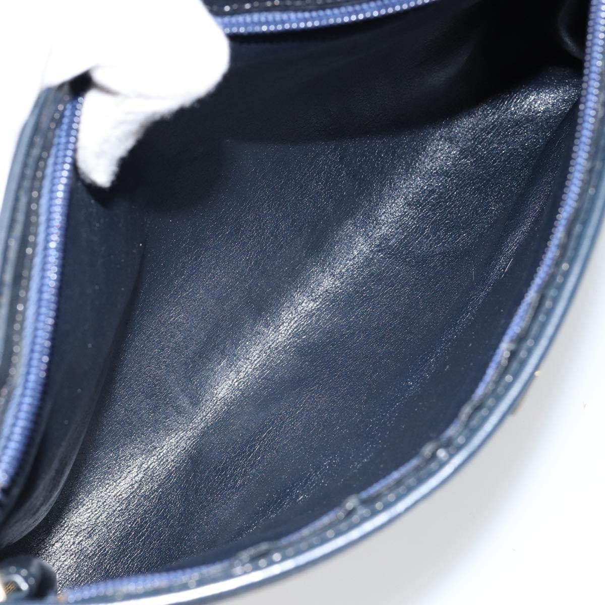 Christian Dior Vintage Trotter Shoulder Bag Canvas, NAVY, CANVAS, Shoulder bag