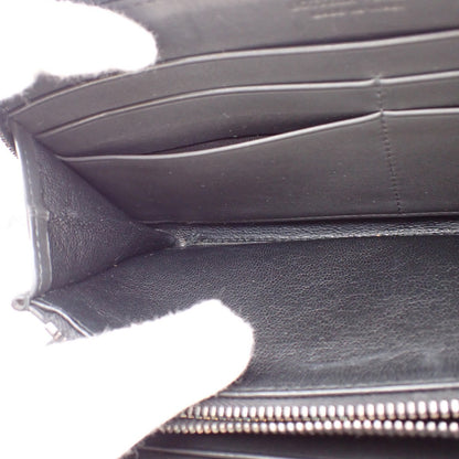 Bottega Veneta Intrecciato Long Zip  Wallet Leather, Black, Leather, Wallet