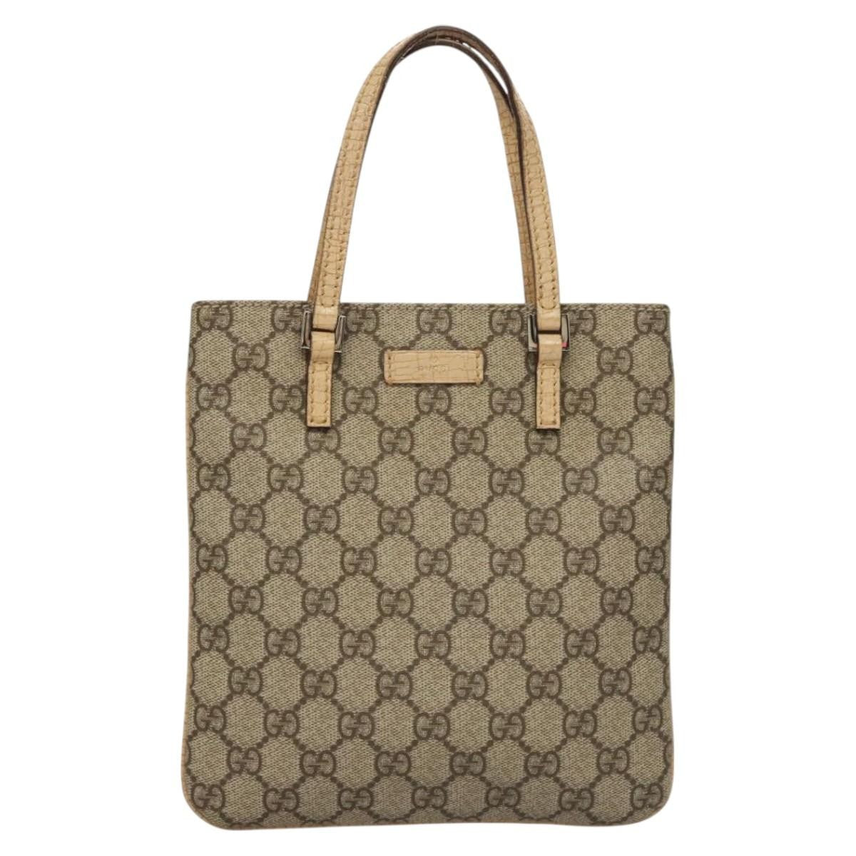 Gucci Joy Plus Flat Tote GG Coated Canvas, BEIGE, CANVAS, Tote bag