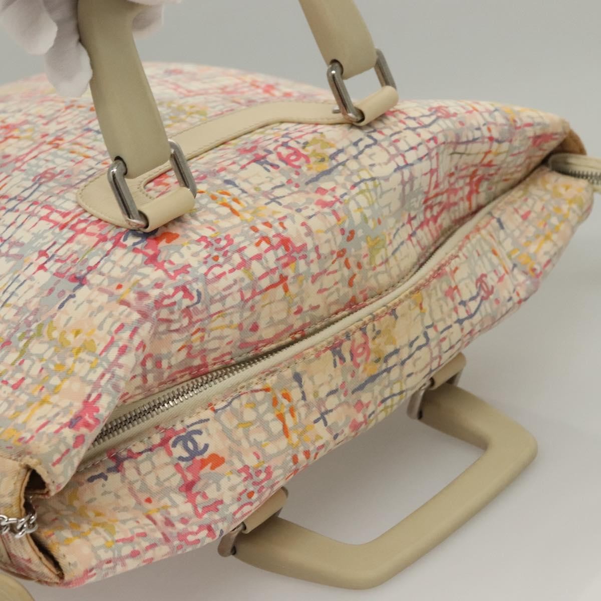 Chanel Vintage CC clover tote Canvas, PINK, CANVAS, Tote bag