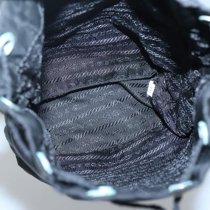 Prada Drawstring Pouch Tessuto, BLACK, NYLON, Clutche & pouche