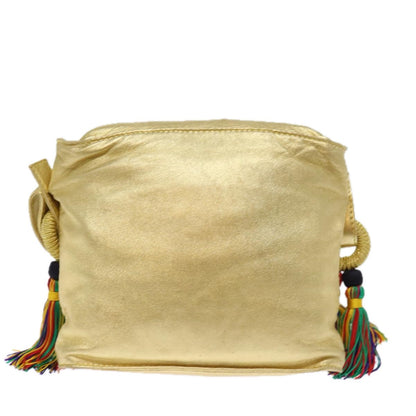 Loewe Flamenco Bag Leather, GOLD, LEATHER, Handbag