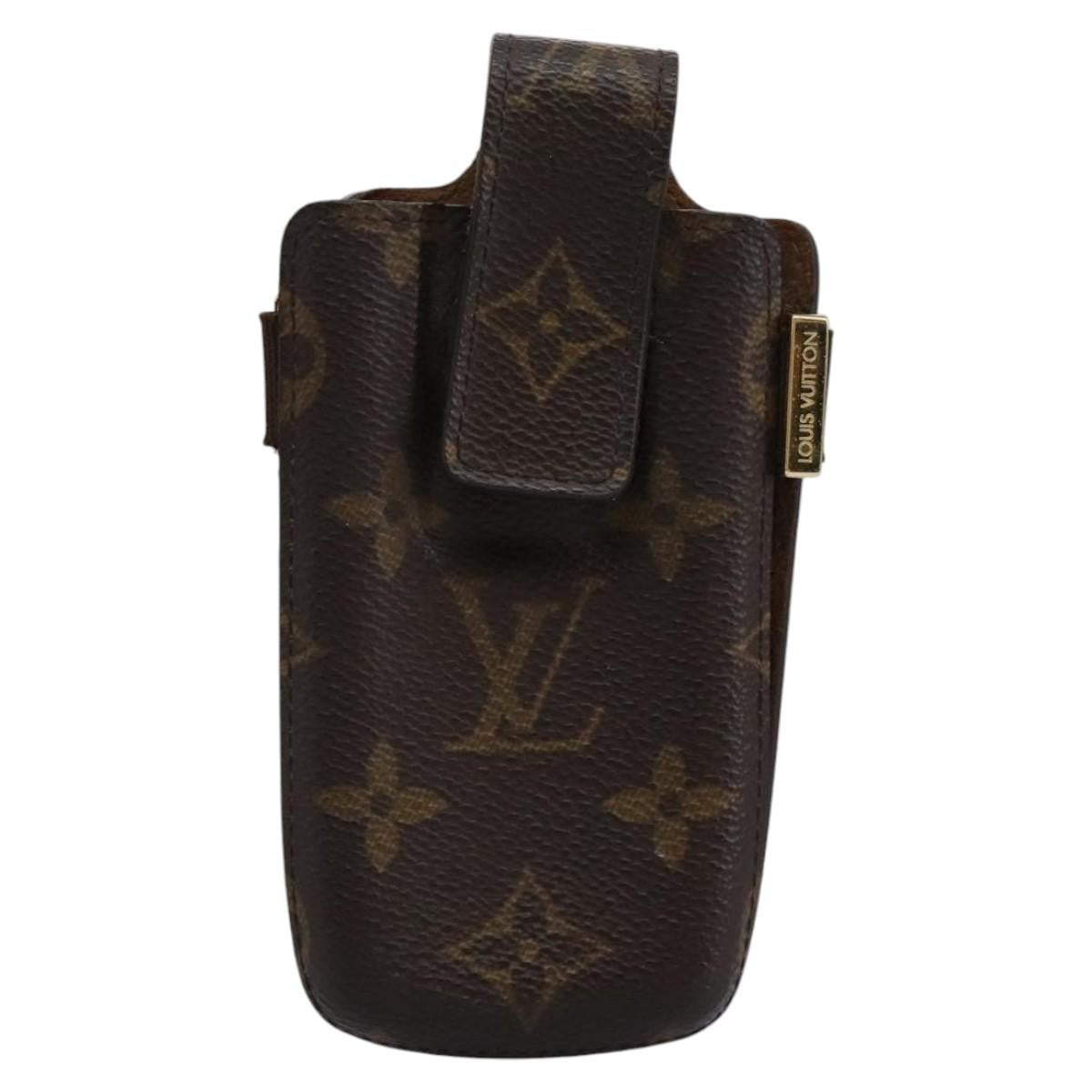 Louis Vuitton Étui Téléphone Monogram Canvas, BROWN, CANVAS, Tech accessory