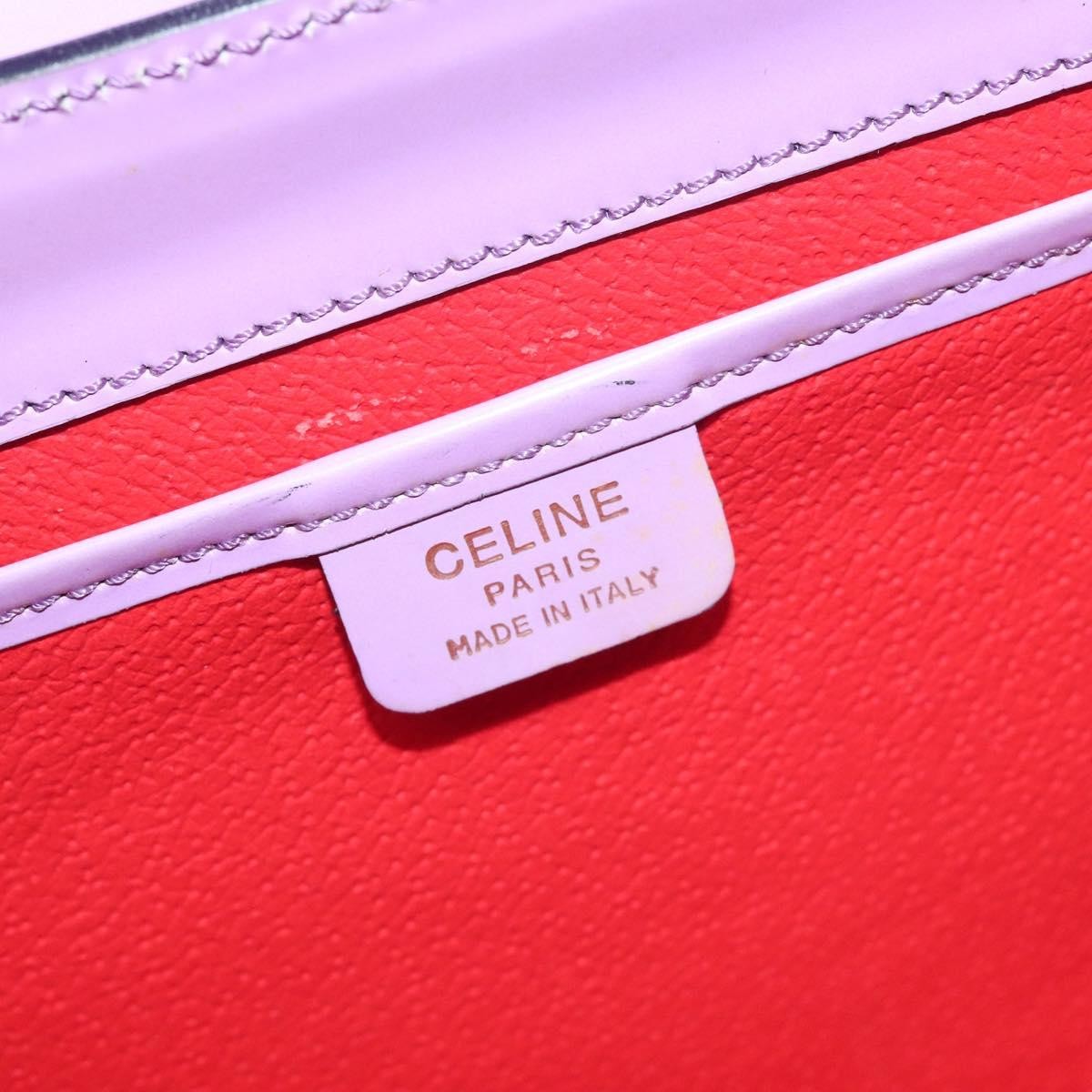 Celine Shoulder Bag Leather, PURPLE, LEATHER, Shoulder bag