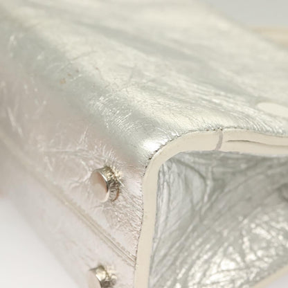 Christian Dior Diorever Bag Leather, SILVER, LEATHER, Bag