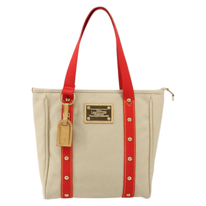 Louis Vuitton Antigua Tote Canvas, BEIGE, CANVAS, Tote bag