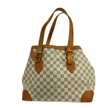 Louis Vuitton Hampstead Handbag Damier, WHITE, CANVAS, Tote bag