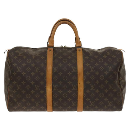 Louis Vuitton Keepall Bag Monogram Canvas, BROWN, CANVAS, Travel bag