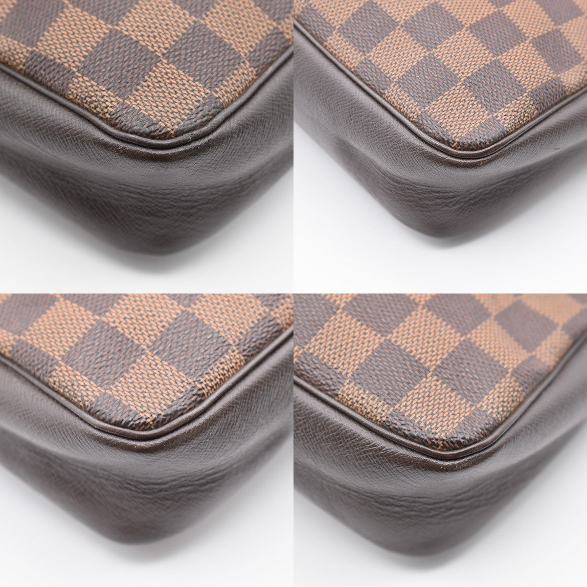 Louis Vuitton Trousse Make Up Bag Damier Canvas, BROWN, CANVAS, Clutche & pouche