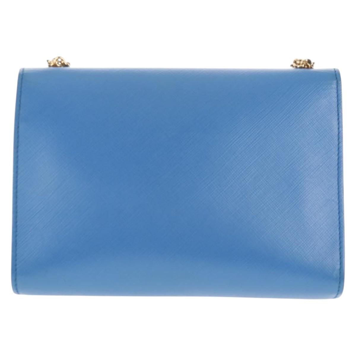 Salvatore Ferragamo Ginny Crossbody Bag Leather, BLUE, LEATHER, Shoulder bag