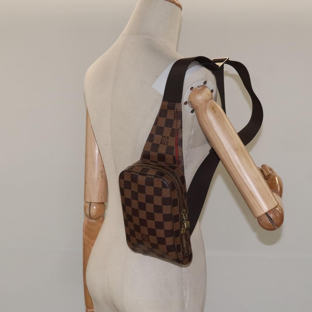 Louis Vuitton Geronimos Waist Bag Damier, BROWN, CANVAS, Shoulder bag