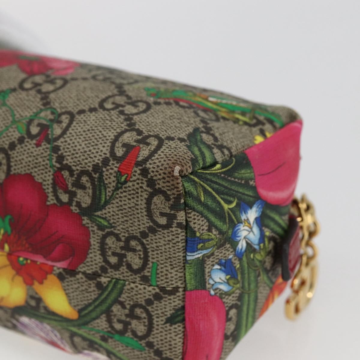 Gucci Ophidia Cosmetic Pouch Flora GG Coated Canvas, BEIGE, PVC, Clutche & pouche