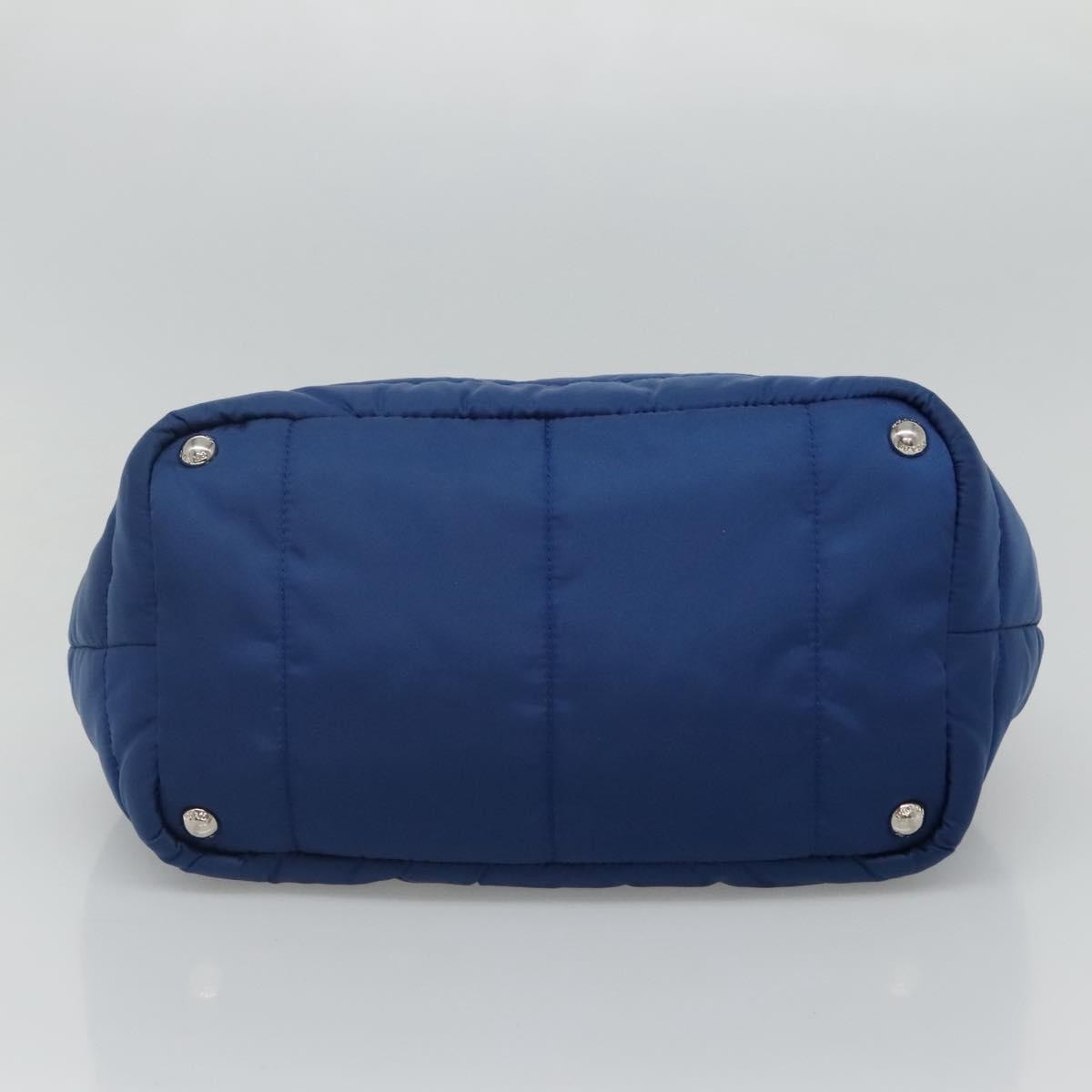 Prada Bomber Tote Tessuto, BLUE, NYLON, Tote bag