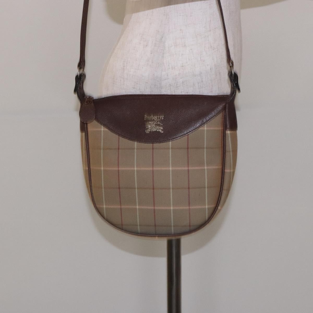 Burberry Nova check Shoulder bag Canvas, BEIGE, CANVAS, Shoulder bag