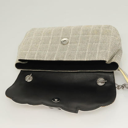 Chanel Camellia No.5 Flap Bag Canvas, GRAY, CANVAS, Handbag