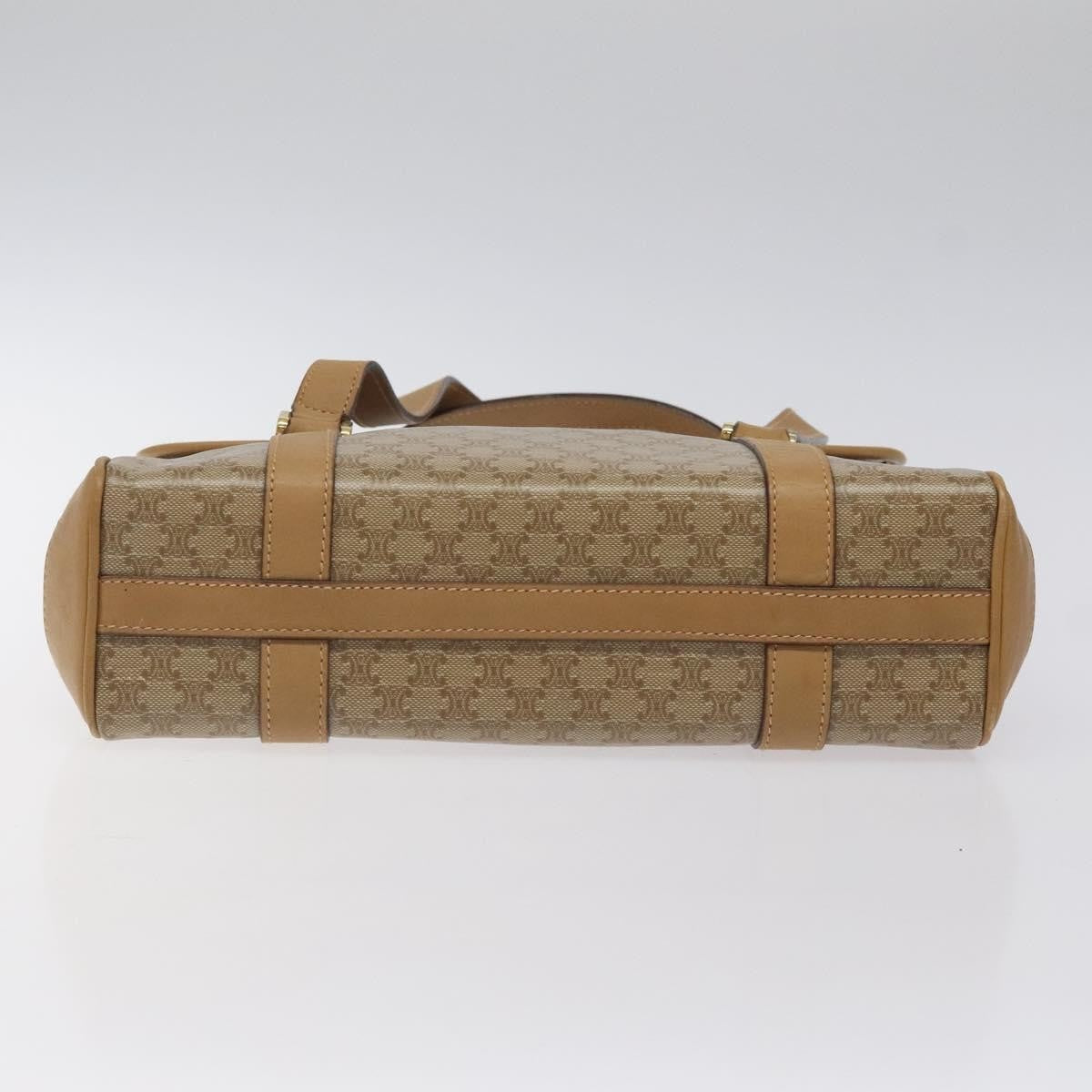 Celine Vintage Macadam Handbag Canvas, BEIGE, CANVAS, Handbag