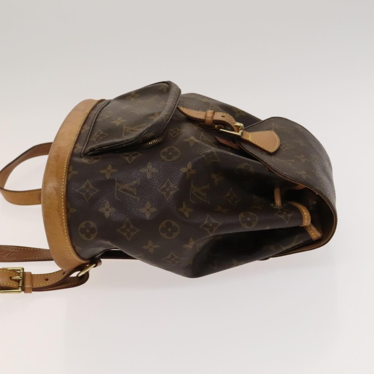 Louis Vuitton Vintage Montsouris Backpack Monogram Canvas, BROWN, CANVAS, Backpack