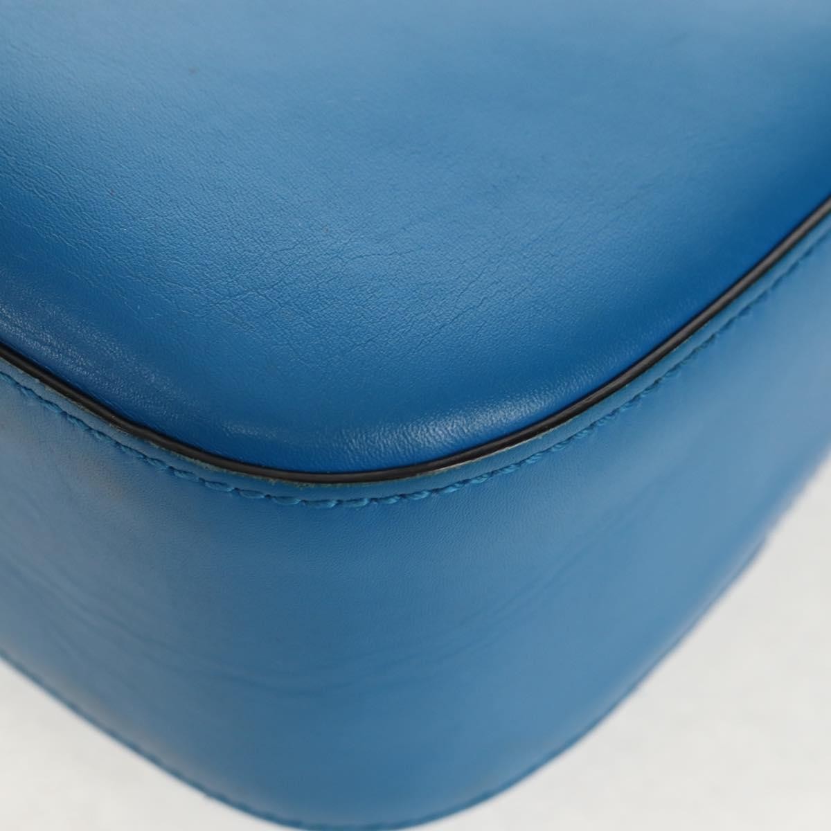 Gucci Lady Web Shoulder Bag Leather, BLUE, LEATHER, Shoulder bag