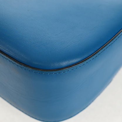 Gucci Lady Web Shoulder Bag Leather, BLUE, LEATHER, Shoulder bag