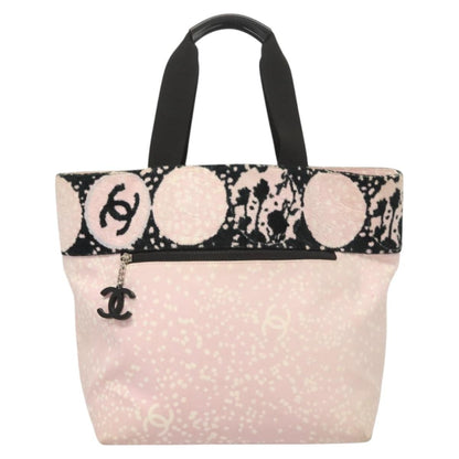 Chanel Biarritz Tote Quilted Canvas, PINK, CANVAS, Tote bag