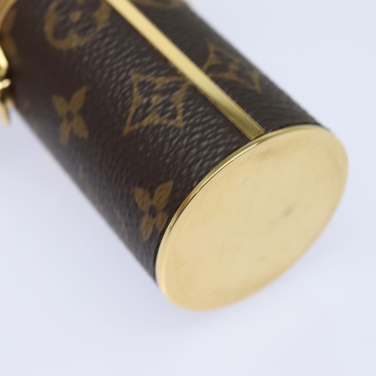 Louis Vuitton Lipstick Case on Chain Monogram Canvas, BROWN, CANVAS, Clutche & pouche
