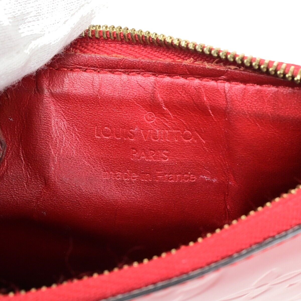 Louis Vuitton Pochette clés NM Monogram Vernis Patent Leather, RED, PATENT_LEATHER, Wallets