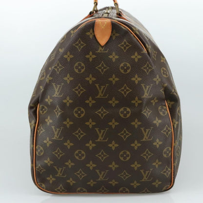 Louis Vuitton Keepall Bag Monogram Canvas, BROWN, CANVAS, Travel bag