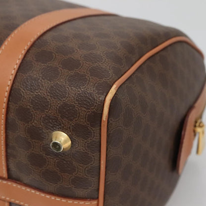 Celine Macadam Handbag Macadam with leather, BROWN, CANVAS, Handbag