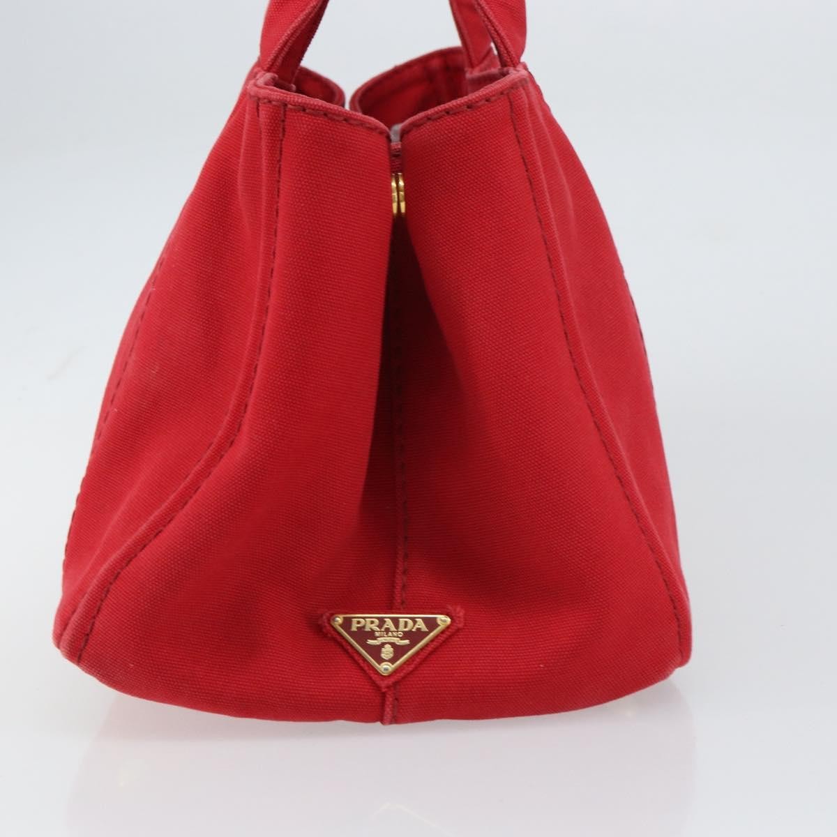 Prada Canapa Tote Canvas, RED, CANVAS, Tote bag