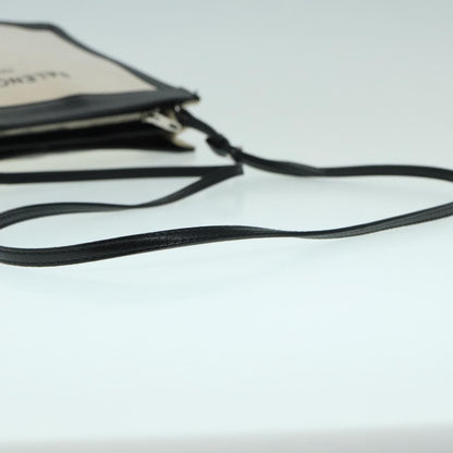 Balenciaga Navy Pochette Canvas and Leather, WHITE, CANVAS, Shoulder bag