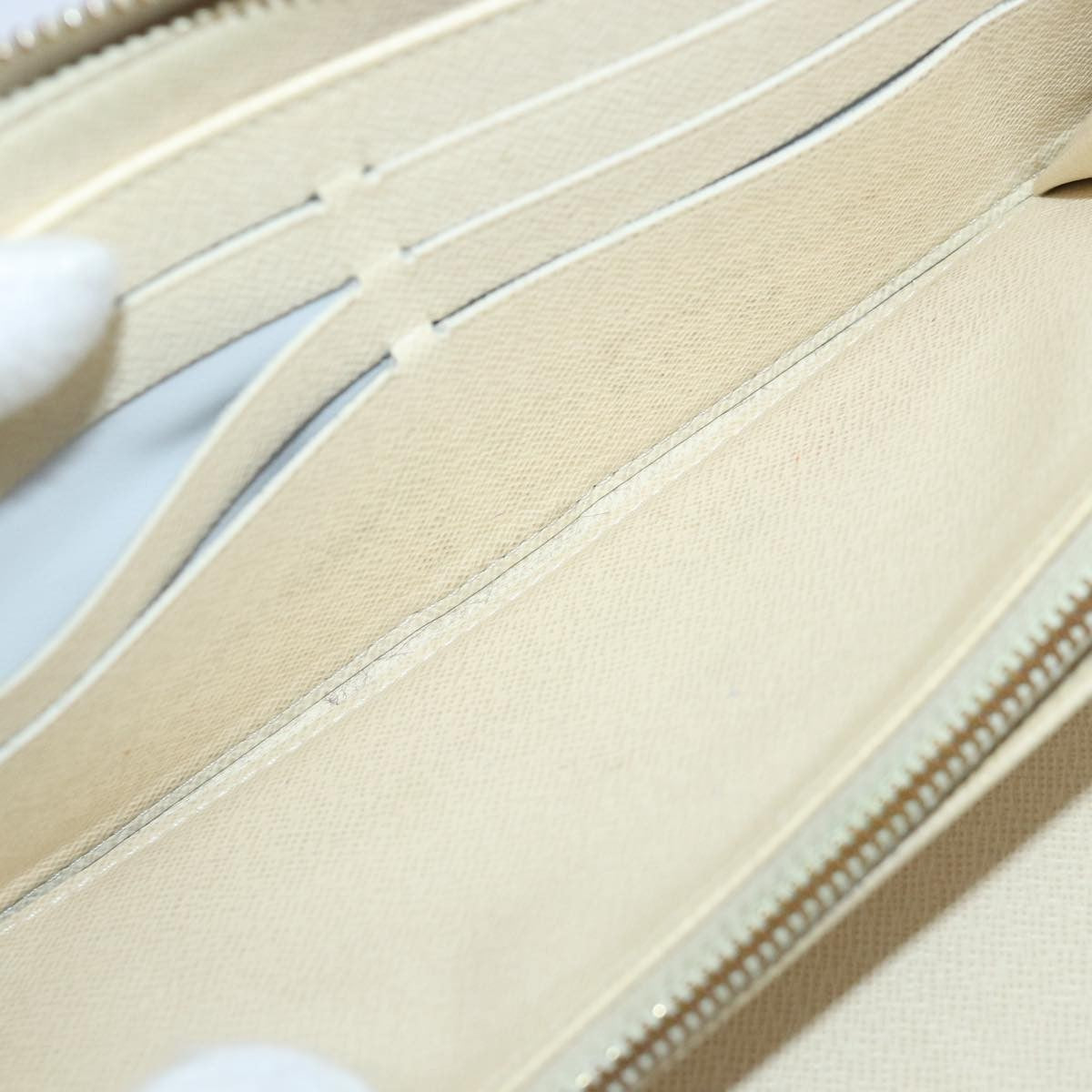 Louis Vuitton Zippy Organizer Damier, WHITE, CANVAS, Wallets