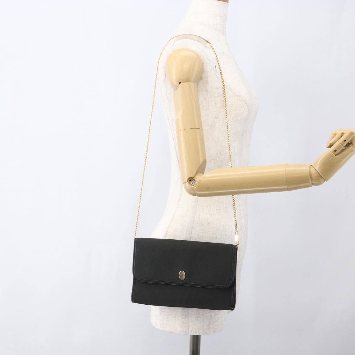 Christian Dior Vintage Honeycomb chain Canvas, BLACK, CANVAS, Clutche & pouche