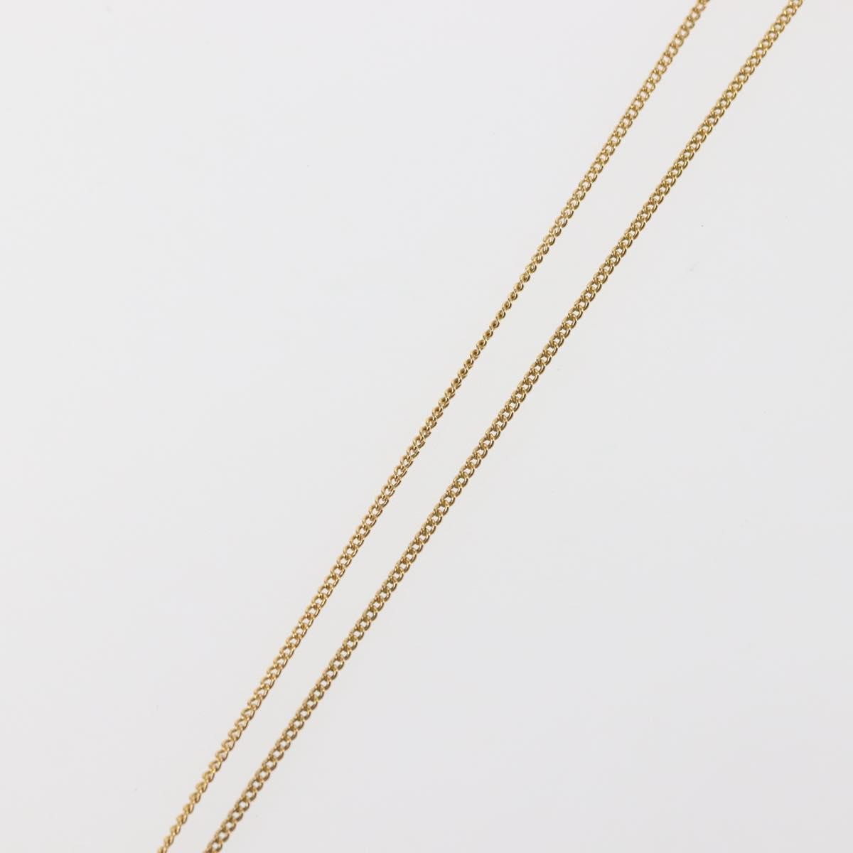 Christian Dior Round Logo Pendant Necklace Metal, GOLD, METAL, Necklace