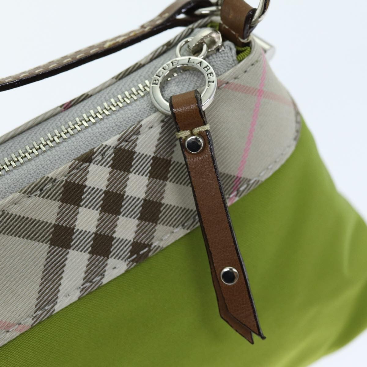 Burberry Nova check Pochette Nylon, GREEN, NYLON, Clutche & pouche