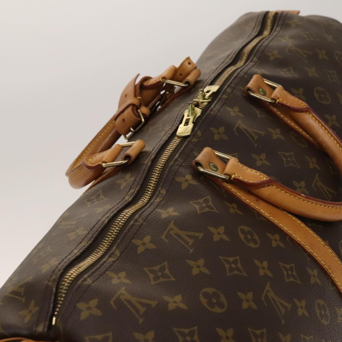 Louis Vuitton Keepall Bag Monogram Canvas, BROWN, CANVAS, Travel bag