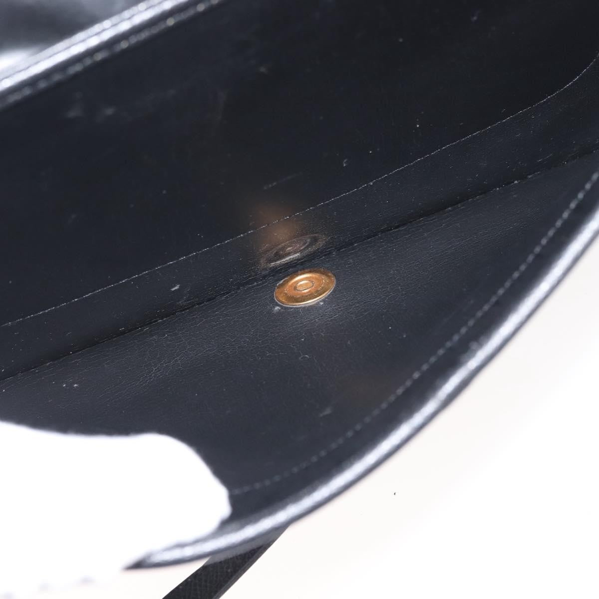 Christian Dior Vintage Full Flap Bag Leather, BLACK, LEATHER, Shoulder bag