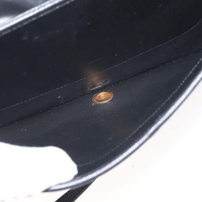 Christian Dior Vintage Full Flap Bag Leather, BLACK, LEATHER, Shoulder bag