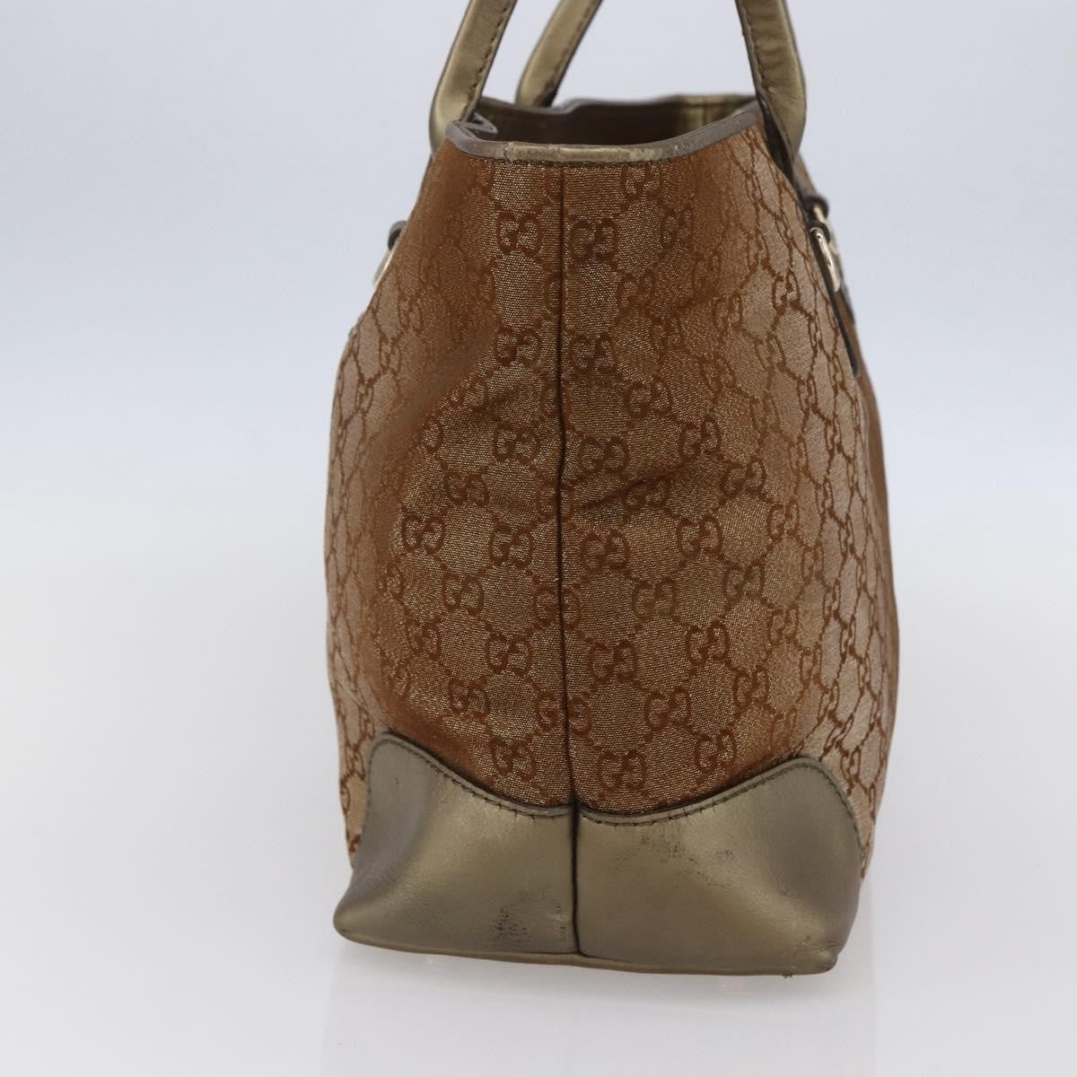 Gucci Heart Bit Open Tote GG Canvas with Leather, BEIGE, CANVAS, Tote bag