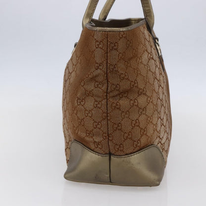 Gucci Heart Bit Open Tote GG Canvas with Leather, BEIGE, CANVAS, Tote bag
