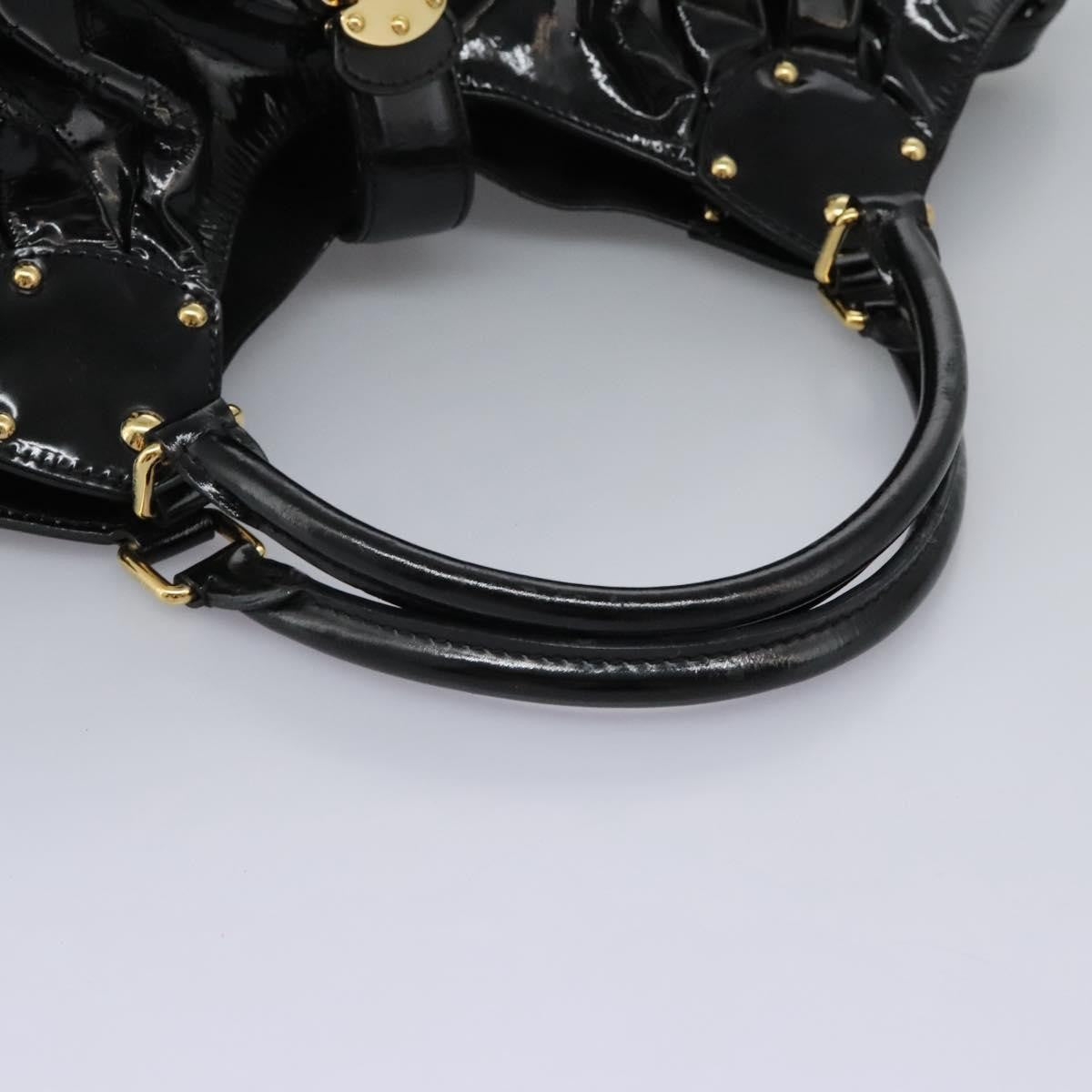 Louis Vuitton L Hobo Surya Leather, Black, Patent Leather, Handbag