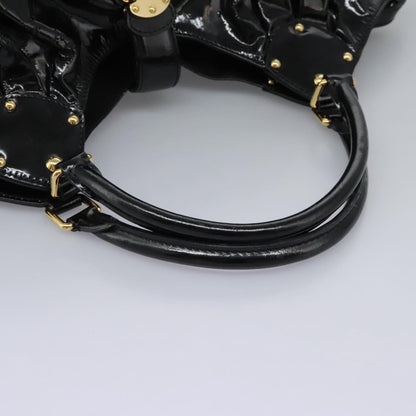 Louis Vuitton L Hobo Surya Leather, Black, Patent Leather, Handbag